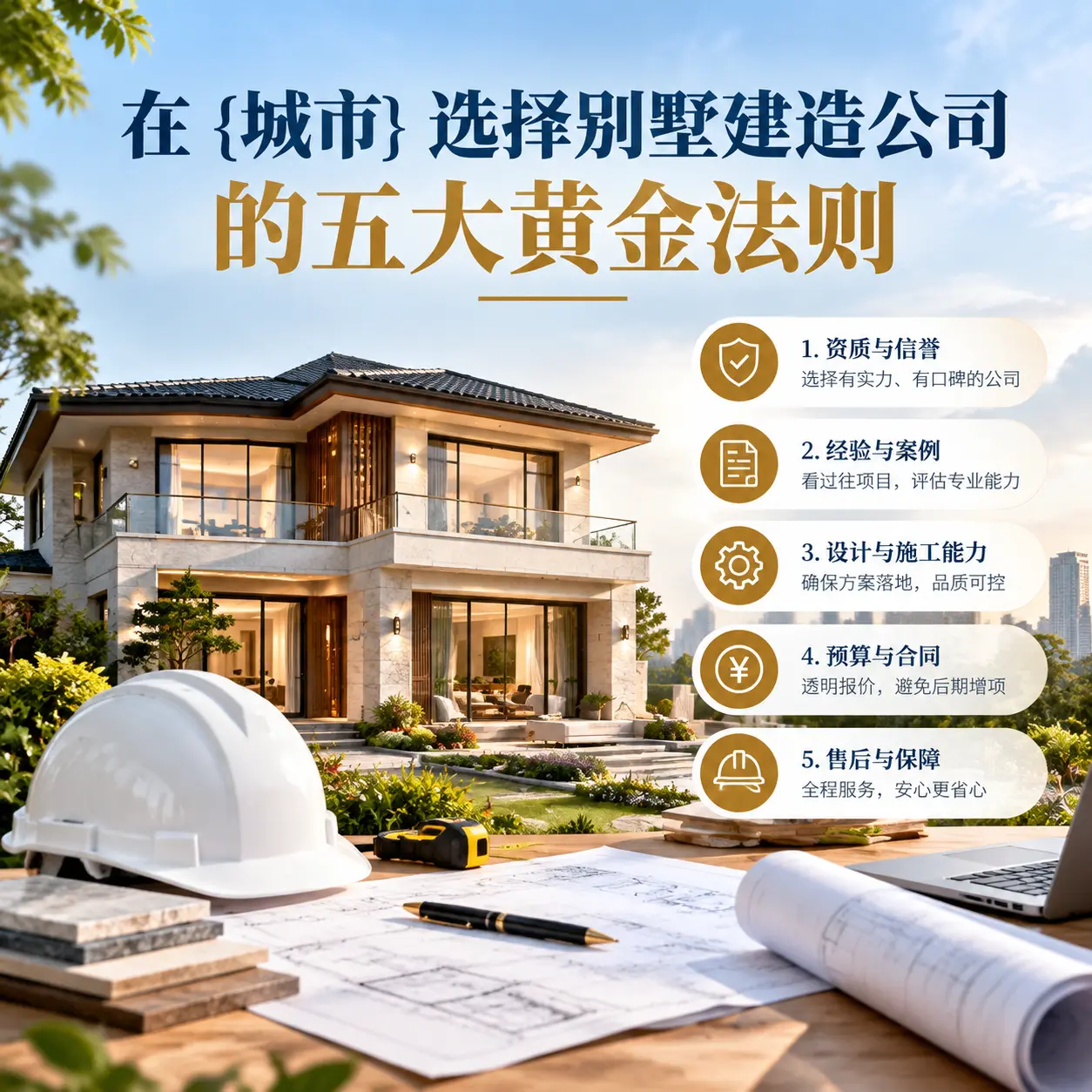 在 毕节 选择别墅建造公司的五大黄金法则